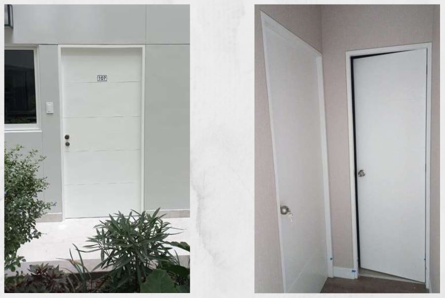 Fabricación e instalación de puertas contraplacadas acabado en Gloss